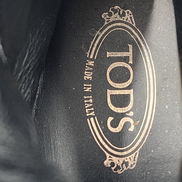 TOD'S Men's Black Suede Lace Up Boots Zip Unisex - Picture 9 of 11